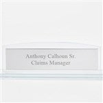 42134 - Engraved Office Glass and Steel Name Plate
