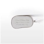 45403 - Engraved Silver Baby Bootie Metal Ornament