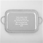 42408 - Engraved Mariposa® String of Pearls Large Handled Tray