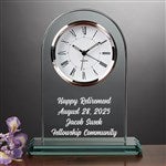 42625 - Engraved Message Glass Clock for Professionals 