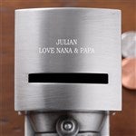 42340 - Engraved Pewter Choo-Choo Train Bank