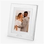 52688 - Kittenish Engraved Silver Beaded 8x10 Picture Frame