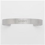 47192 - Engraved Stainless Silver Cuff Bracelet