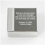 41890 - Engraved Silver and Gunmetal Keepsake Box