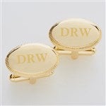 42219 - Engraved Engagement Gold Cufflinks
