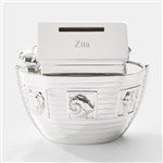 41928 - Engraved Silver Noahs Ark Bank