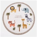 47699 - Embroidered Safari Animals Quilted Play Mat