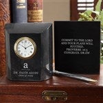 43205 - Engraved Graduation Marble Desk Clock