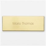 47861 - Engraved Gold Satin Plate- 3\"Long by 1\"Tall
