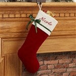 16279 - Winter Classic Personalized Quilted Stockings with Bow
