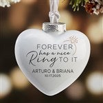 37978 - Were Engaged Personalized Deluxe Heart Ornament