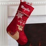 28066 - Candy Cane Character Personalized Christmas Stocking