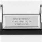 46248 - Engraved Spinning Clock and Pen Stand 