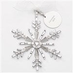 45400 - Engraved Jeweled Snowflake Ornament