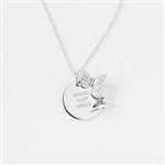 52328 - Kittenish Engraved Sterling Silver Butterfly Necklace 
