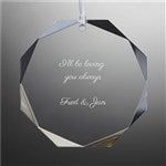 45793 - Engraved Faceted Glass Ornament