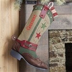 24880 - Cowboy Boot Personalized Christmas Stocking