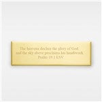 47871 - Engraved Large Brass Plate- 5.5\" Long by 1.6\" High
