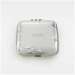 46106 - Engraved Leaves & Vines Silver Compact