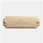47870 - Engraved Brass Notched Rectangle Plate- 2.5\"Long by 1\"Tall