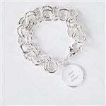 52009 - Engraved Silver Chunky Link Bracelet