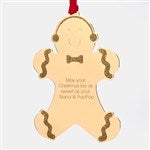 45453 - Engraved Gold Gingerbread Holiday Ornament