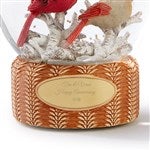 56522 - Engraved Cardinal Couple Musical Snow Globe