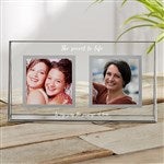 42885 - Engraved Wedding Double Photo Glass Frame