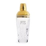 50928 - Etched Crystal Cocktail Shaker with Gold Top