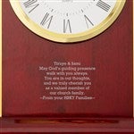 46230 - Engraved High Gloss Finish Wooden Desk Clock 