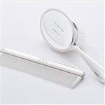 46077 - Engraved Baby Beaded Comb and Brush Set