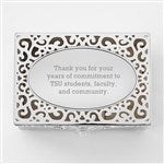45999 - Engraved Silver Scroll Rectangle Keepsake Box
