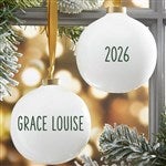 29918 - Christmas Name Personalized Porcelain Ball Ornament