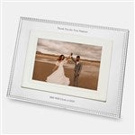 46194 - Kittenish Engraved Silver Beaded Family 5x7 Picture Frame