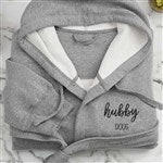 28708 - Wifey & Hubby Personalized Sweatshirt Robe