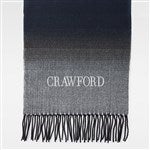 45970 - Embroidered Soft Fringe Scarf in Black Ombre
