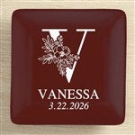 42959 - Floral Bridesmaid Personalized Ring Dish