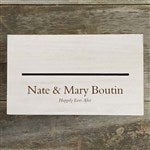 50837 - Their Initials Engraved Wedding Wooden Keepsake Card Box