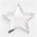 46268 - Engraved Crystal Star Paperweight & Keepsake