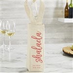 24449 - Scripty Style Personalized Wine Tote Bag