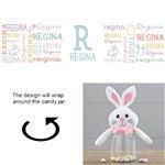 52309 - Easter Bunny Repeating Name Personalized Bunny Candy Jar