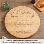 36734 - At Our Table, We Believe 15\" Personalized Lazy Susan