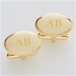 2823 - Elite Collection Gold Engraved Cuffinks