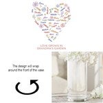 46920 - Blooming Heart Personalized Cylinder Glass Flower Vase