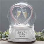 23677 - Wedding Personalized Musical & Light Up Snow Globe 