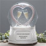 23677 - Wedding Personalized Musical & Light Up Snow Globe 