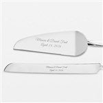 44178 - Engraved Double Rings Cake Server Set 