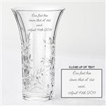 41603 - Vera Wang Engraved Crystal Leaf Vase for Weddings & Anniversaries