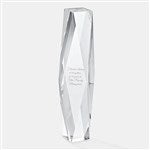 46072 - Engraved Faceted Crystal Pillar Award