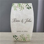 37584 - Laurels of Love Personalized Wedding Frosted Shelf Décor 
